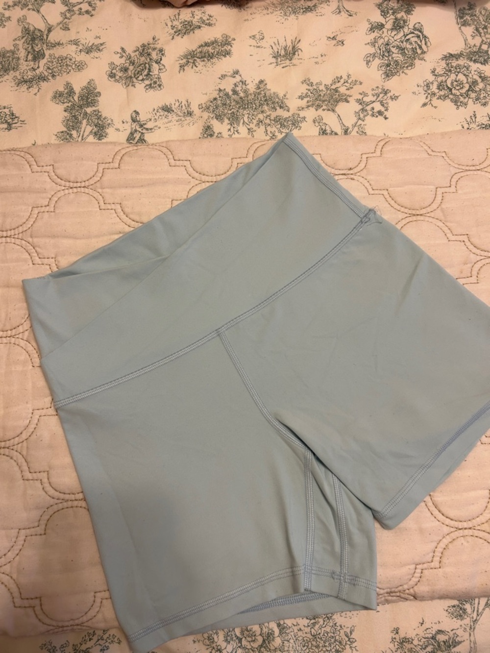 BLUE BIKER SHORTS